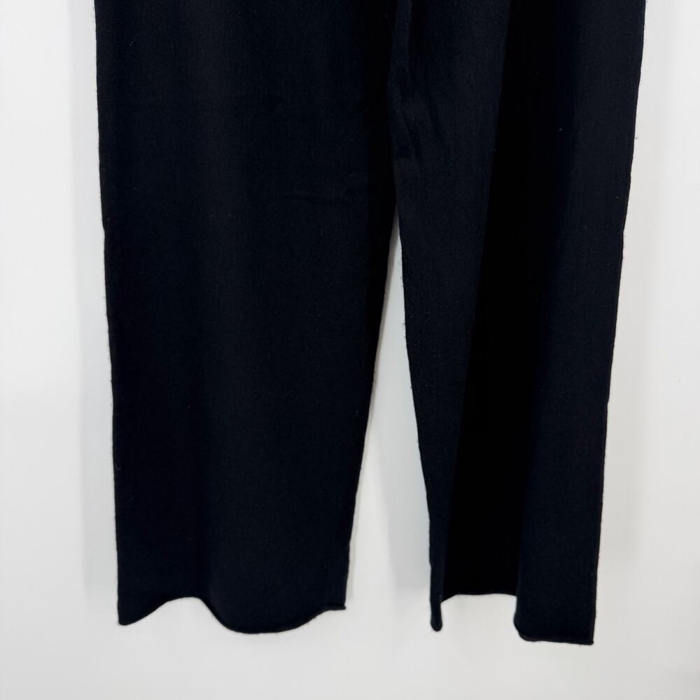Naked Cashmere | Josie Wide Leg Pants in Black Cotton Cashmere Blend L - Picture 10 of 13